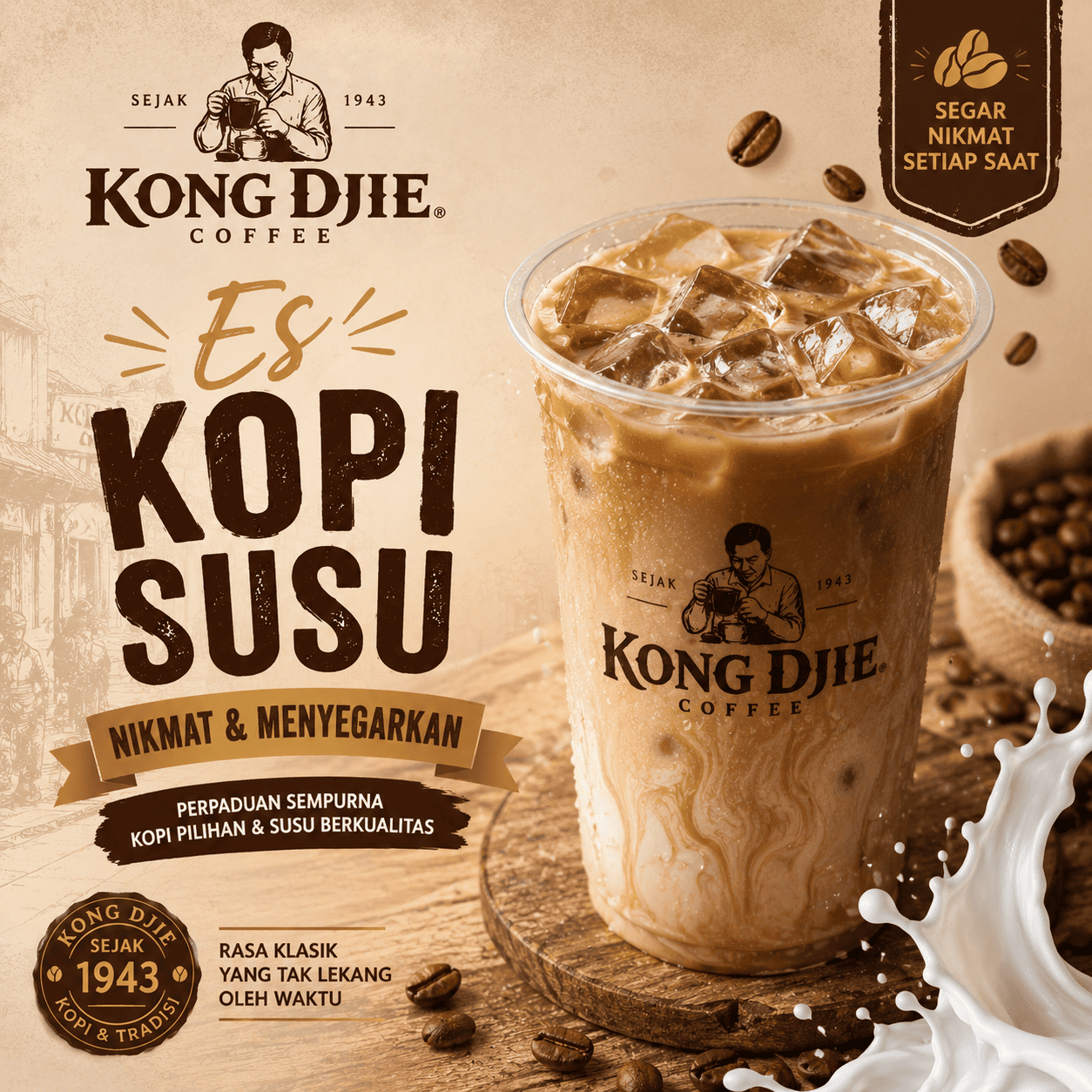 Es Kopi Susu Kedai Kopi Kong Djie